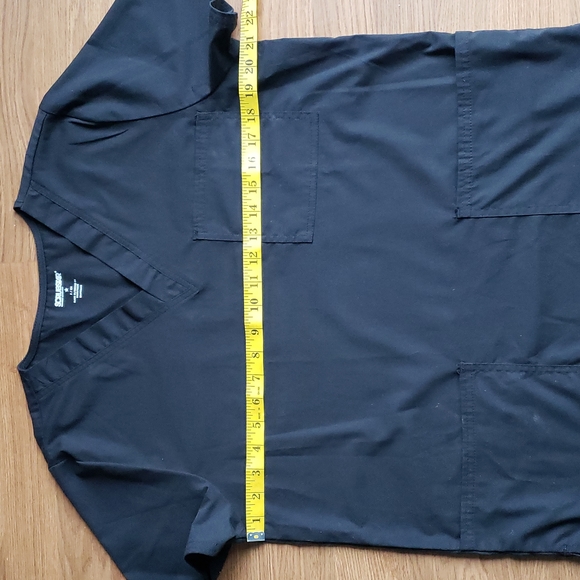 Scrubstar Premium Short Sleeve Black V-Neck Medical Scrub Top Unisex Size Small - Picture 4 of 9